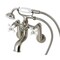 Kingston Brass Tub Wall Mount Clawfoot Tub Faucet with Hand Shower, Brushed Nickel KS229PXSN - alternate 1